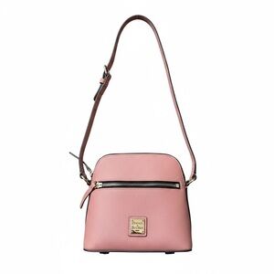 Dooney & Bourke Dark Dusty Pink Pebbled Leather Crossbody Bag